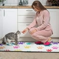 thumbnail image 3 of Colorful Dog Paw Footprint Kitchen Rugs Sets Of 2,Anti Fatigue Kitchen Mat Rugs Non Slip Washable,Decorative Kitchen Floor Mats for Kitchen,Sink,Laundry,17"X30"+17"X47", 3 of 7