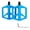 Blue, variant on Mosiee Non-Slip Bike Pedals Nylon+Glass Fiber Dual-Du Sealed Bearing 9/16Inch Thread Orange