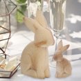 thumbnail image 6 of FRCOLOR Cute Unfinished Wooden Bunny for DIY Crafts and Desk Decoration Smooth Wood Brown Pieces, 6 of 8