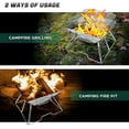 Folding Campfire Grill, Camping Fire Pit, Outdoor Wood Stove Burner