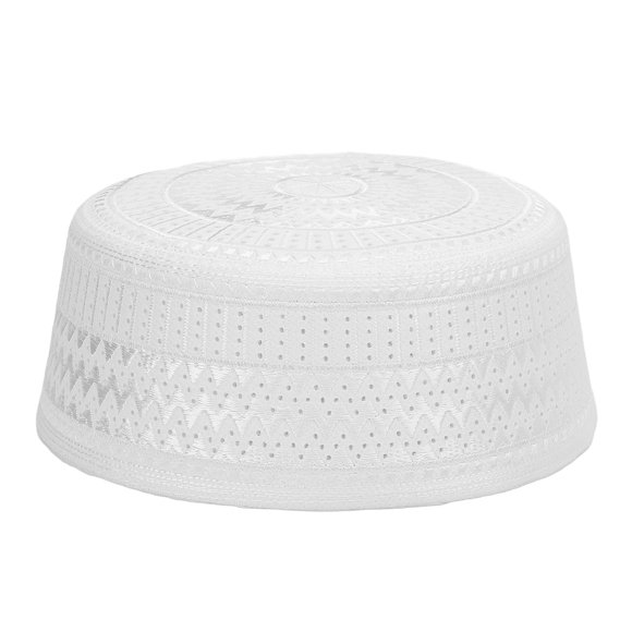 Prayer Kufi Hat,Men Muslim Islamic Prayer Beanie Skull Cap with Embroidery Arab Turkish Headwear Kofi Round Eid Cap Round Prayer Cap for Eid Al Fitr Ramadan Prayer