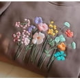 thumbnail image 2 of Wildflower Garden Embroidered Sweatshirt | Colorful Floral Cozy Crewneck, 2 of 5