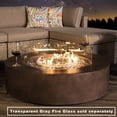 thumbnail image 4 of COSIEST Table Basse de Foyer au Propane pour l'Extérieur avec Base Ronde en Bronze de 42 Pouces, Radiateur de Patio, Certifié CSA, Brûleur en Acier Inoxydable de 50 000 BTU, Pare-Vent, Réservoir Extérieur, Roches de Lave Gratuites, Housse Imperméable, 4 of 4
