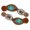 Teal, variant on Showman Ladies Size Leather Spur Straps w/ Beaded Cross Inlay