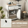 thumbnail image 6 of Topbuy Bathroom Storage Cabinet Floor Cabinet w/ 1 Slide-Out Drawer 2 Doors & 3 Open Shelves 1 Adjustable Shelf, 6 of 7