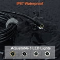 thumbnail image 4 of Endoscope Camera With Light, Inspection Camera, Handheld Borescope Snake Inspection Camera, Industrial Endoscope with 6 LED Lights, 6.6ft Semi-Flexible Cable, IP67 Waterproof, Black, 4 of 9