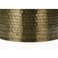 thumbnail image 3 of Hand-crafted Gold Metal Accent Table for Living & Bedroom This 22" high table with bell-shaped base & hammered texture adds style. Space-saving & durable. No assembly needed. 20 in. x 20 in. x 22 in., 3 of 9