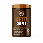 Rapid Fire Keto Coffee Instant Coffee Mix, Caramel Macchiato Flavor, 7.93 oz. (255g), 15 Servings, Energy, Brain Power, Metabolism, MCTs, Grass Fed Butter