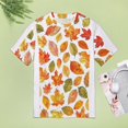 thumbnail image 4 of Autumn Harvest Maple Leaves Thanksgiving T Shirts Basic T-Shirt Short Sleeve Ladies Tee Shirt Summer Graphic Clothing, 4 of 6