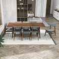 thumbnail image 2 of Arvada Modern Solid Wood Walnut Dining Room & Kitchen Table and Chairs Set of 8, 2 of 6