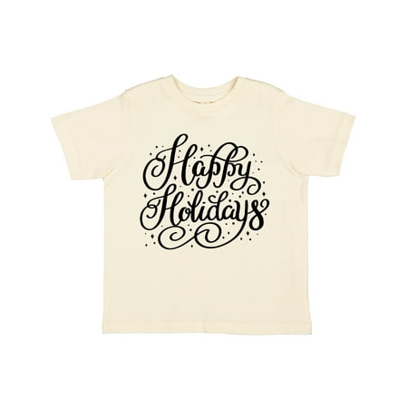 

Inktastic Christmas Happy Holidays Hand Lettering in Black Gift Toddler Boy or Toddler Girl T-Shirt