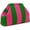 Green Pink, variant on Striped Woven Clutch Makeup Bag for Women, Large Capacity Snap Closure Cosmetic Organizer for Travel, Vanity, Purse & Everyday Essentials