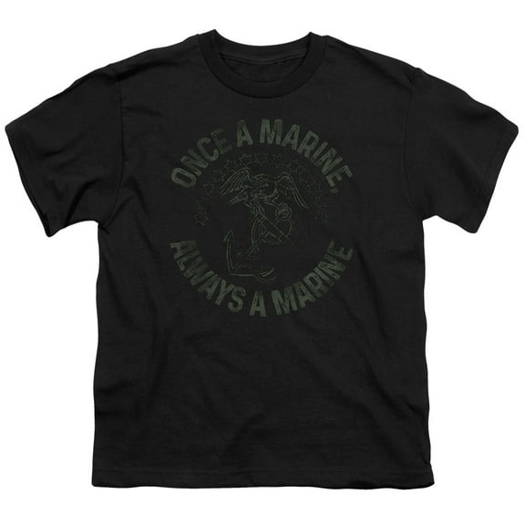 Us Marine Corps - Always A Marine - Youth Short Sleeve Shirt - Medium