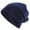 Navy Blue, variant on Men Women Beanies Winter Fleece Lined Beanie Hat Solid Plain Unisex Big Oversized Skullies Beanies Striped Slouch Beanies