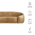 thumbnail image 3 of Contessa Curved Vegan Leather Sofa in Toast, 3 of 10