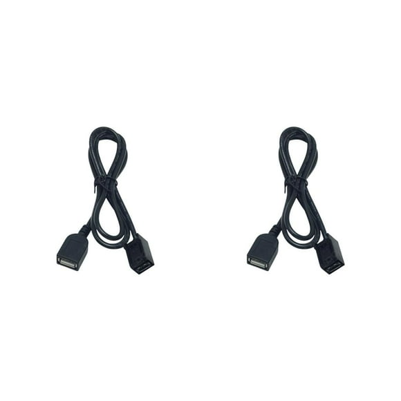 Wweixi Car AUX to USB Adapter Stable Audio Cable Connectors Accessories Replace Part 2Set