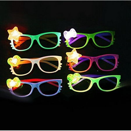 12 Pcs LED Glasses Light Up Hello Kitty Flashing Rave Wedding Party Supplies