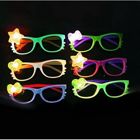 Hello Kitty Birthday Party Invitations - 12 Pcs LED Glasses Light Up Hello Kitty Flashing Rave Wedding Party Supplies
