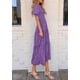 thumbnail image 4 of Vestido PRETTYGARDEN Verano 2025 Midi Cuello Cuadrado Morado Talla L, 4 of 6