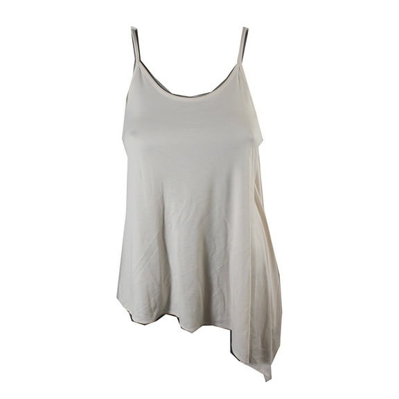 Bar Iii Womens Ivory Spaghettis Strap Asymmetric Camisole XS