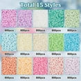 thumbnail image 4 of 12000Pcs 15 Colors Glass Seed Beads 2-3mm Mixed Color Seed Beads Small Round Spacer Loose Czech Bead Crafts Bead for DIY Bracelets Necklaces Jewelry Making Hole: 0.8-1mm, 4 of 8