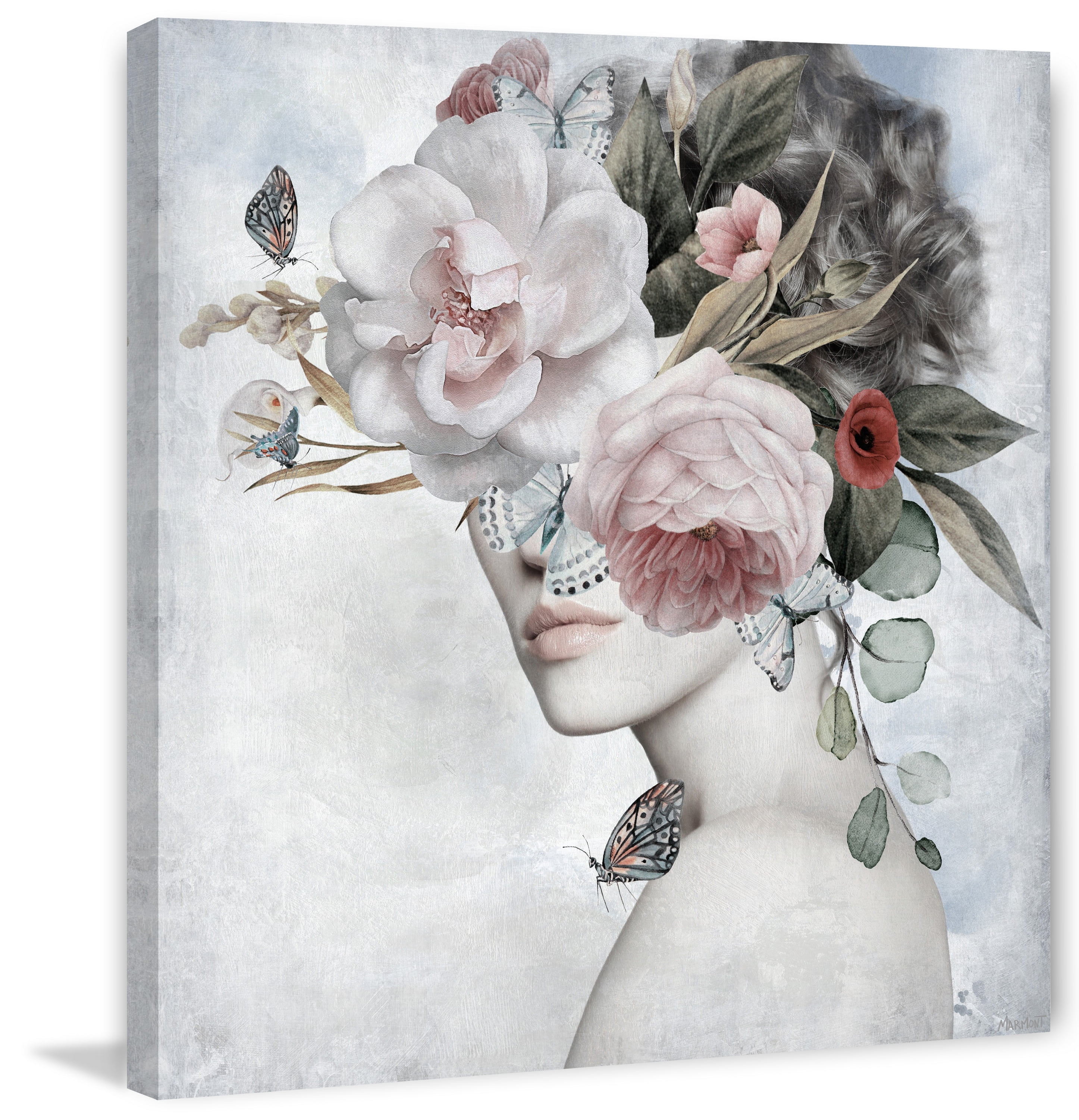 Marmont Hill Dreamy Flower Crown Canvas Wall Art, 48" x 48"