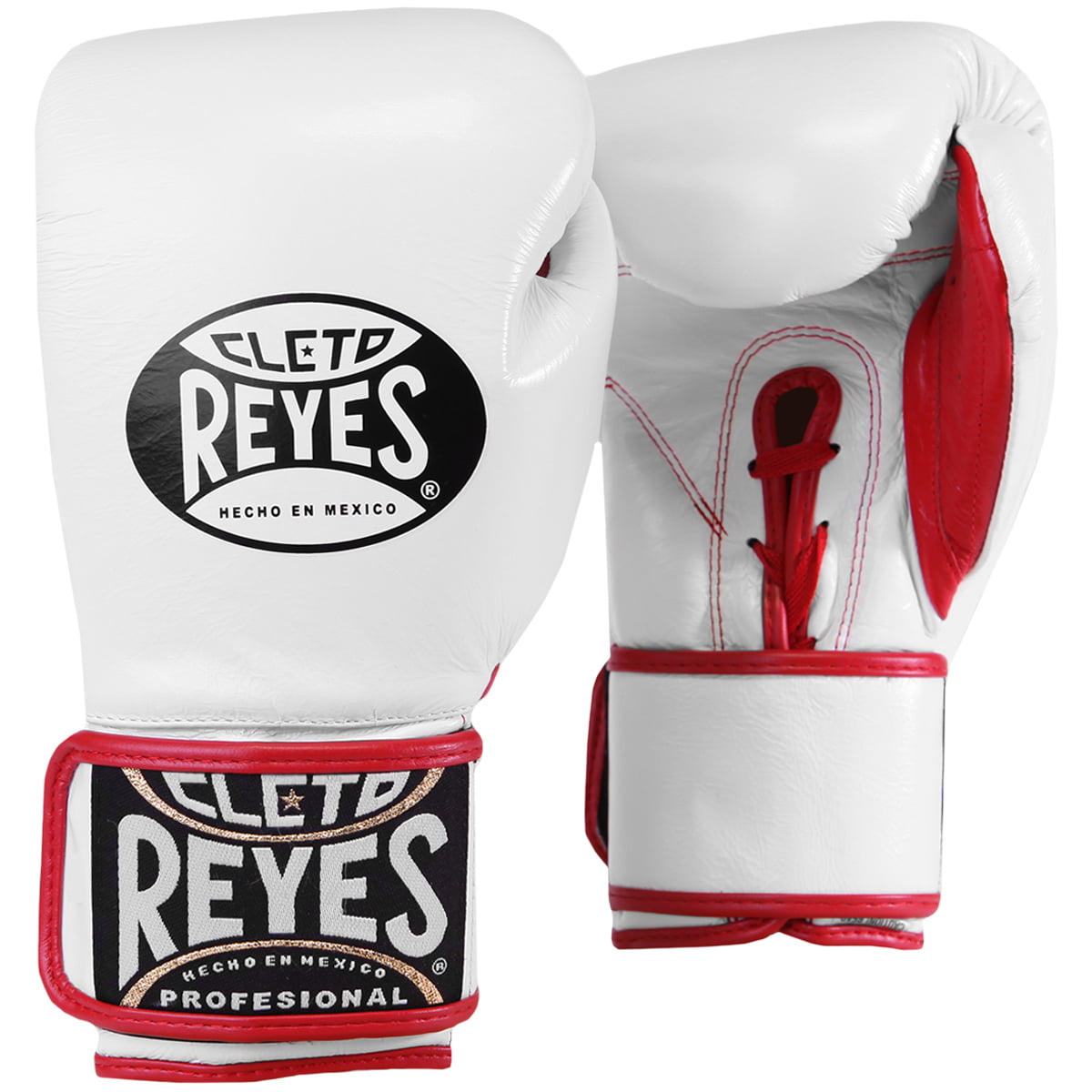 Cleto Reyes Lace Up Hook and Loop Hybrid Boxing Gloves Red 