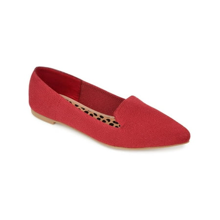 

Journee Collection Womens Vickie Knit Slip On Loafers Red 9.5 Medium (B M)
