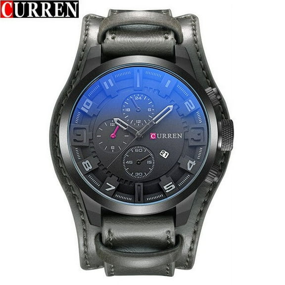 Men's Watches Fashion Luxury Brand CURREN Military Quartz Sports Mens Watch Casual Leather Wristwatches Male Clock Montre Homme