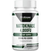 Probase Nutrition Nattokinase Supplement 4,000 FU Servings, 120 Capsules (Derived from Japanese Natto)