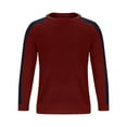 thumbnail image 3 of Mens Crew Neck Blouses Tops Knit Sweater Shirts Athletic Stretch Slim Fit Sweatshirt Comfort Casual Sweaters Tops Comfy Fall Fashion Outfits Winter Clothes, 3 of 5