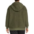 thumbnail image 3 of Terra & Sky Women's Plus Size Full-Zip Faux Sherpa Jacket, 3 of 5