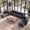 Teddy Gray, variant on BEHOST 130" 8-Piece Modular Sectional Sofa with Ottomans, U-Shaped Pit Couch for Living Room, Modern Teddy Fabric Cloud Couch Set, Large Sleeper Sofa with Deep Seats, Forest Green