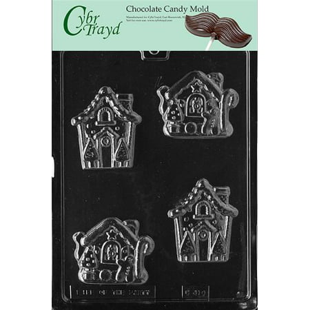 Cybrtrayd Life of the Party C410 Gingerbread House Chocolate Candy Mold in Sealed Protective Poly Bag Imprinted with Copyrighted Cybrtrayd Molding