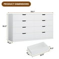thumbnail image 2 of Afuhokles Wood Dresser 8 Drawer Double Dresser, Modern Wood Chest of Drawer for Living Room, Bedroom, White, 2 of 7