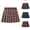 Brick Red, variant on VOUZZA Dresses for Girls Plaid Pleated Skirt Kids Girls Casual Preppy Checkered Flared Skirt Classroom Essentials Daily Bottoms