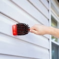 thumbnail image 2 of Libman Heavy Duty Scrub Brush with Scraper Edge, Red & Black, Short Handle, 2 of 9