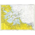 thumbnail image 2 of NOAA Historical Map and Chart Collection 18x15 White Modern Wood Framed Museum Art Print Titled - Nautical Chart - Boston Harbor ca. 1970, 2 of 4