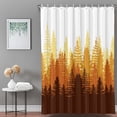 Bathroom Shower Curtain Abstract Forest Tree Shadow Waterproof Shower ...