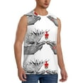 thumbnail image 2 of Uemuo Moose Kissing Under Mistletoe Pattern Men's Sleeveless T-Shirt,Muscle Athletic Tank Top, Moisture-wicking Quick-dry Breathable Classic Tee Top for Gym Run Outdoor Sports-X-Large, 2 of 8