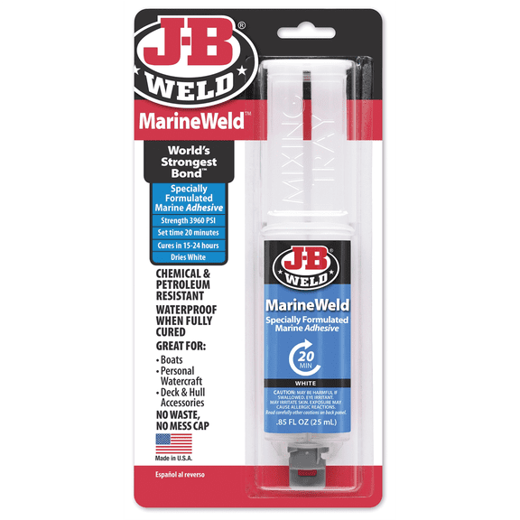 J-B Weld Plastic Bonder Tan Syringe Epoxy Adhesive 25 ml