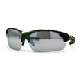 thumbnail image 1 of Mens Xloop Hunters Camo Half Rim Plastic Sunglasses Green Yellow Silver Mirror, 1 of 4