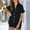 Black, variant on Babysbule Women Shorts Clearance Fashion Women Solid V-Neck Ladies Casual Short Sleeve Button Mini Jumpsuit