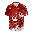 thumbnail image 5 of Elvqul Mens Funny Shirts Christmas Short Sleeve Button up Graphic Shirts for Men, 5 of 5