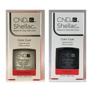 CND Shellac Nail Polish - Studio White + Asphalt