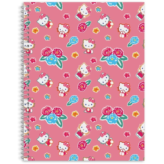 Studio Oh! Hello Kitty Wildflowers Spiral Notebook, 8" x 10.5"