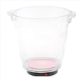 thumbnail image 3 of Cubo de hielo transparente moderno con LED de 4L y asas, 5 tipos de barra rojo, 3 of 9