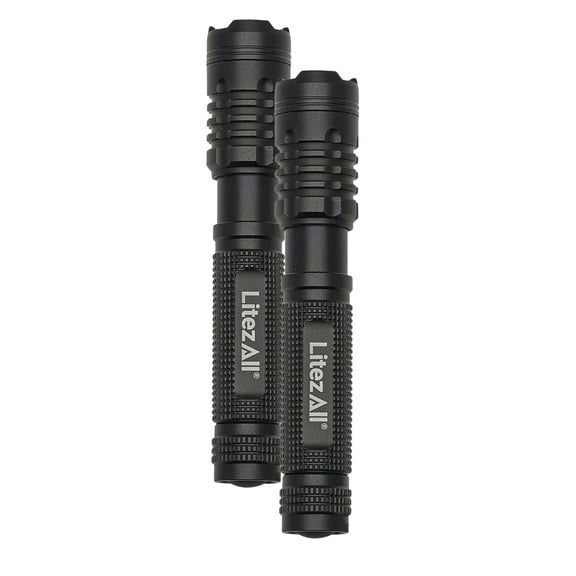 Litezall 120 Lumen Compact Tactical LED Flashlight 2 Pack