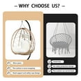 thumbnail image 5 of FKSLIFE Hanging Egg Chair With Stand Swing Chair Cushion For Indoor Outdoor Patio Garden, 5 of 6