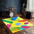 Vibrant Geometric Shapes With Bold Colors And Abstract Forms Area Rug ...
